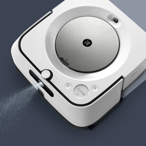 A photograph of the iRobot Braava M6 mopping robot.