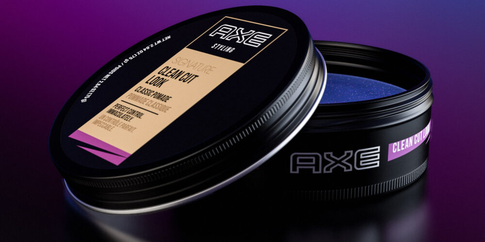A rendering of a Axe styling gel.