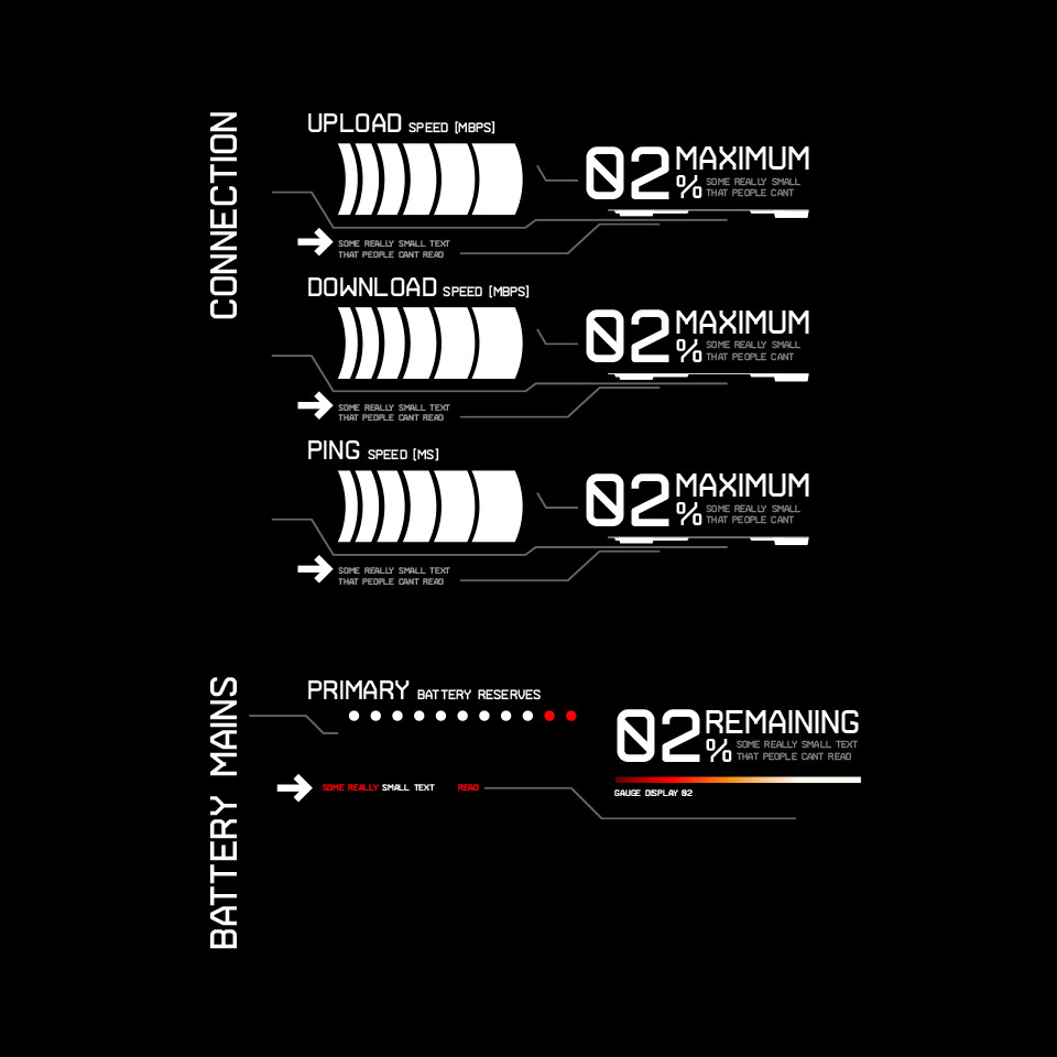 UI design elements.